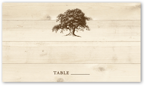 Rustic Statement Wedding Place Card, Beige, Placecard, Matte, Signature Smooth Cardstock