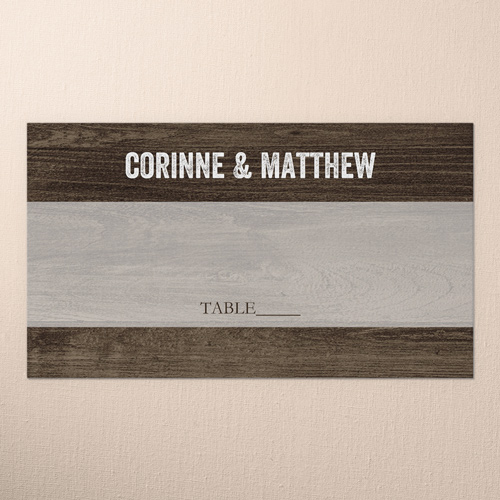 Rustic Enchantment Wedding Place Card, Brown, Placecard, Matte, Signature Smooth Cardstock