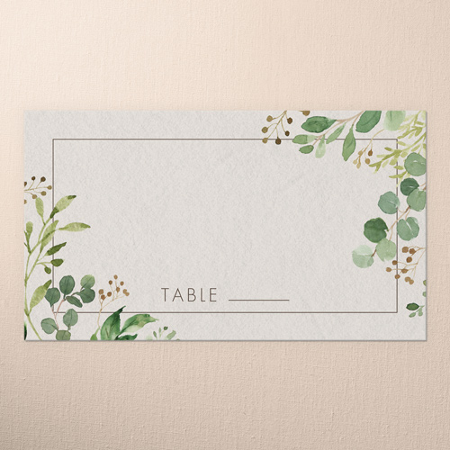 Botanical Union Wedding Place Card, Beige, Placecard, Matte, Signature Smooth Cardstock, Antique White