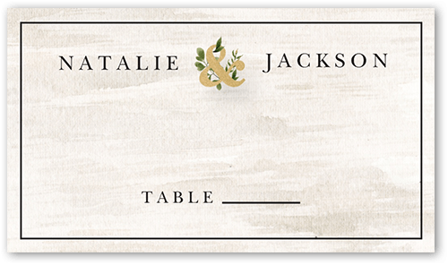 Verdant Union Wedding Place Card, Beige, Placecard, Matte, Signature Smooth Cardstock