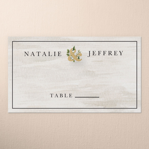 Verdant Union Wedding Place Card, Beige, Placecard, Matte, Signature Smooth Cardstock