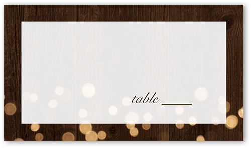 Rustic Shimmer Wedding Place Card, Brown, Placecard, Matte, Signature Smooth Cardstock