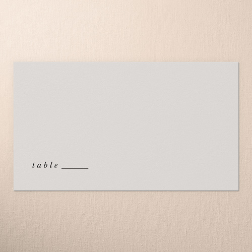 Big Letters Wedding Place Card, Grey, Placecard, Matte, Signature Smooth Cardstock, Whisper Gray