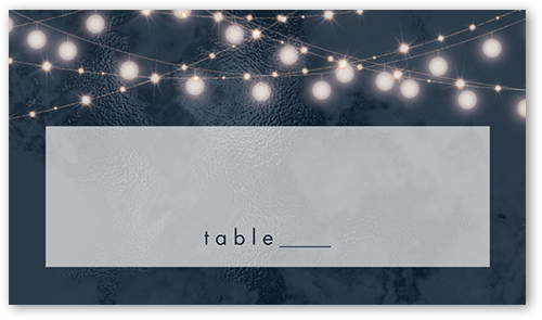 Winsome Wanderlust Wedding Place Card, Blue, Placecard, Matte, Signature Smooth Cardstock, Navy