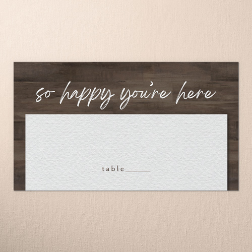 Laurel Accent Wedding Place Card, Brown, Placecard, Write Your Own Greeting, Matte, Signature Smooth Cardstock