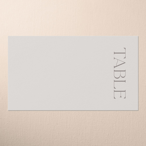 Vertical Headline Wedding Place Card, Gray, Placecard, Matte, Signature Smooth Cardstock