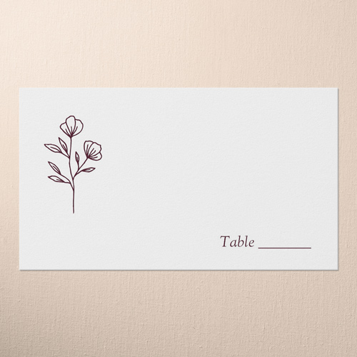 Editable Icon Wedding Place Card, Purple, Placecard, Matte, Signature Smooth Cardstock