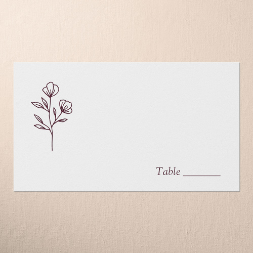 Editable Icon Wedding Place Card, Purple, Placecard, Write Your Own Greeting, Matte, Signature Smooth Cardstock