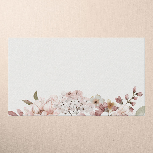 Hydrangea Highlight Wedding Place Card, Pink, Placecard, Matte, Signature Smooth Cardstock, Blush