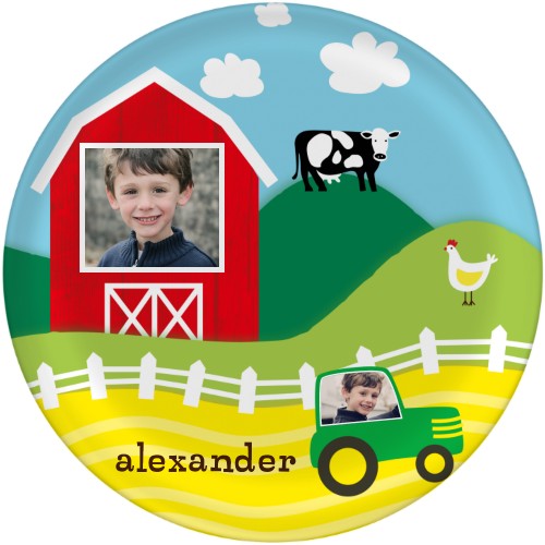 Farm Fun Plate, 10x10, Multicolor