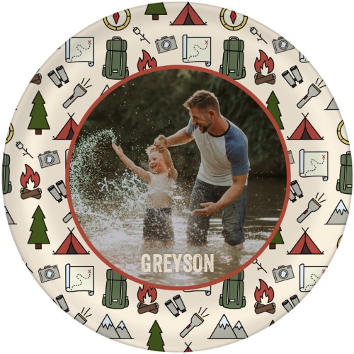 Camping Adventures Plate, 10x10, Beige