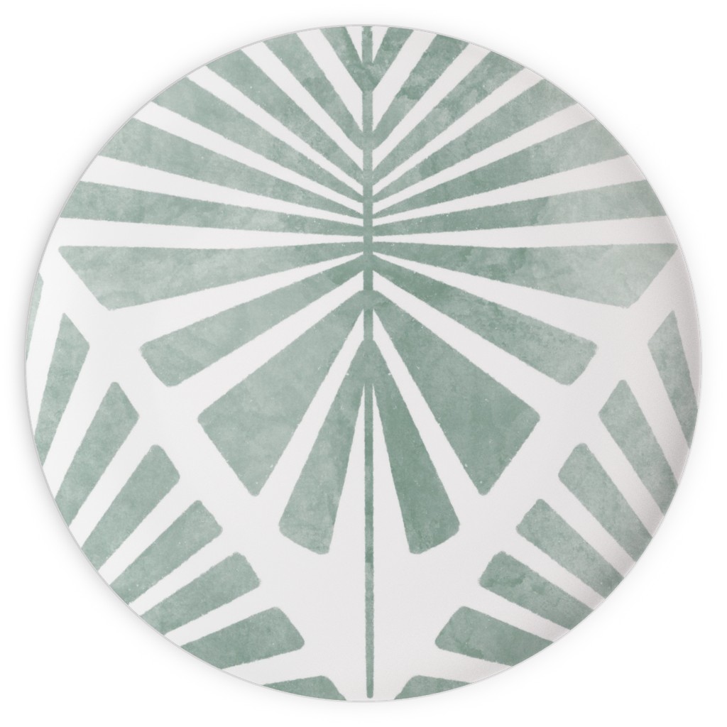 Laguna - Green Plates, 10x10, Green