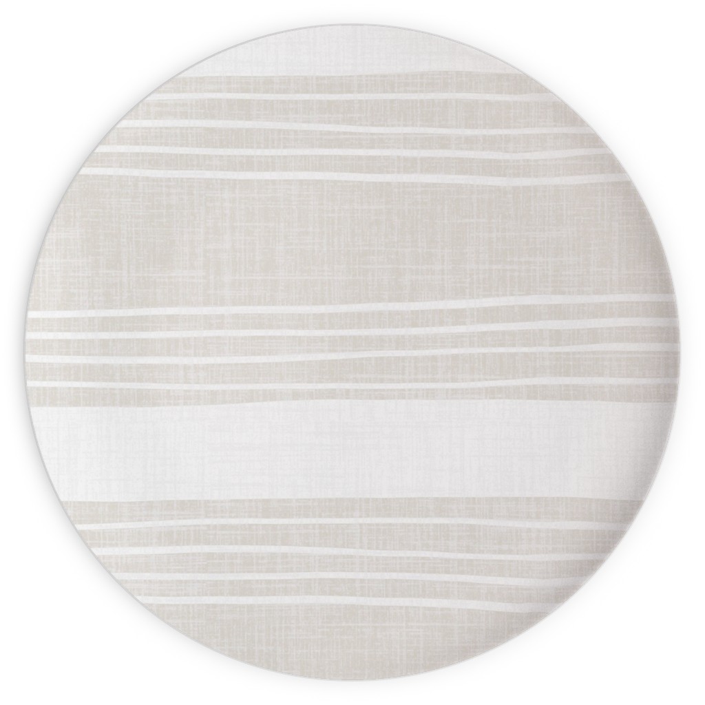 Rustic Stripe - Taupe Plates, 10x10, Beige
