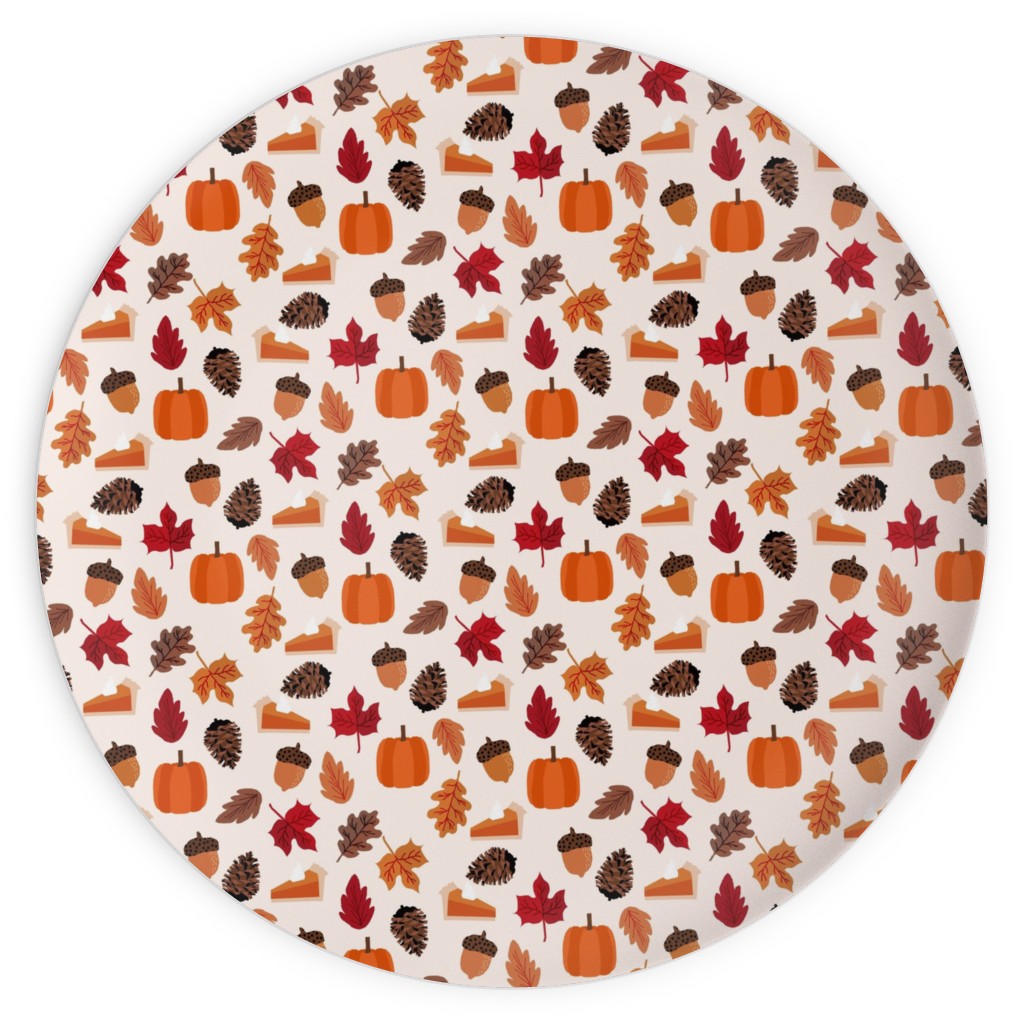 Autumn Leaves and Pumpkin Pie - Multi Plates, 10x10, Multicolor