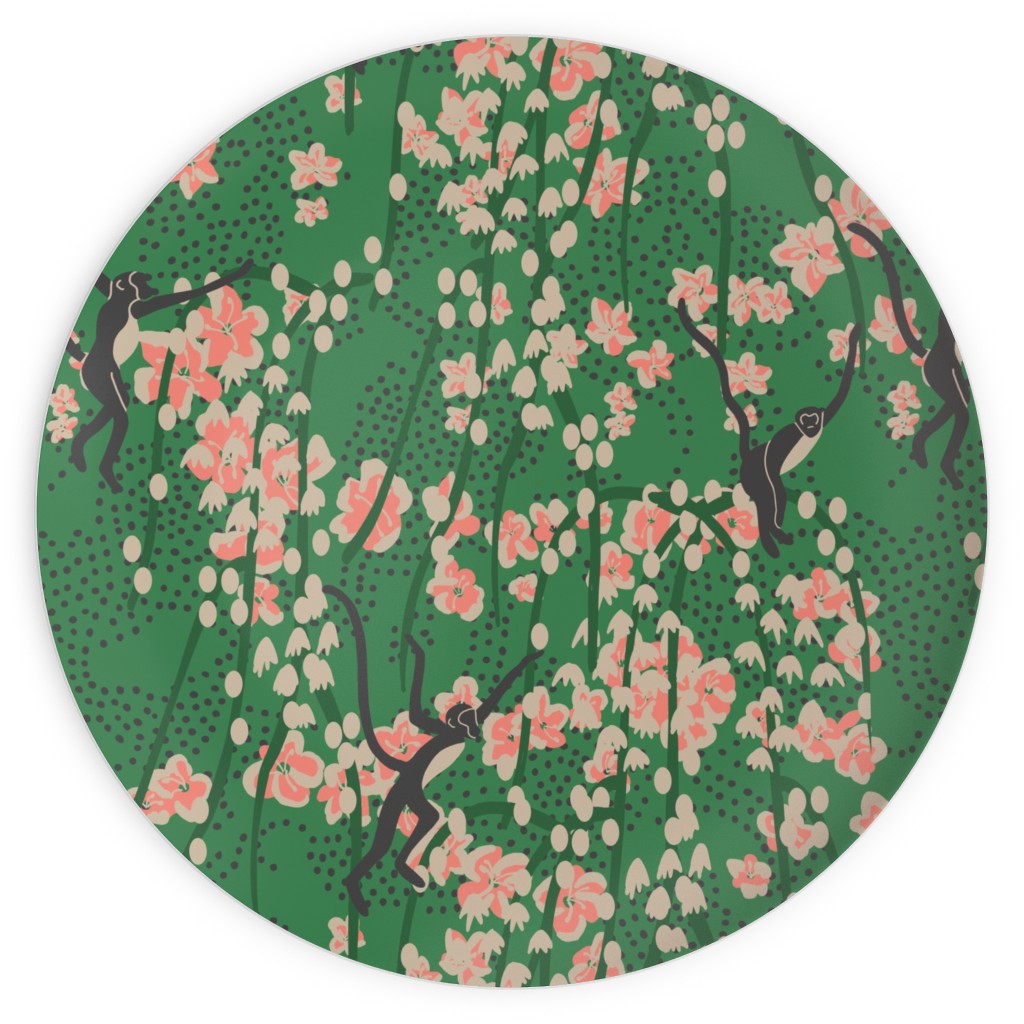 Bengal Maya Monkey - Multi Plates, 10x10, Green