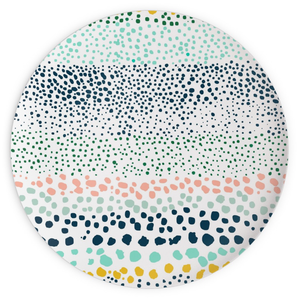 Little Textured Dots - Multi Plates, 10x10, Multicolor