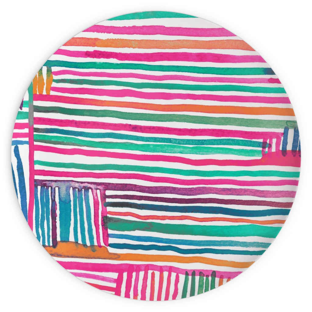 Linear Meditation Plates, 10x10, Multicolor
