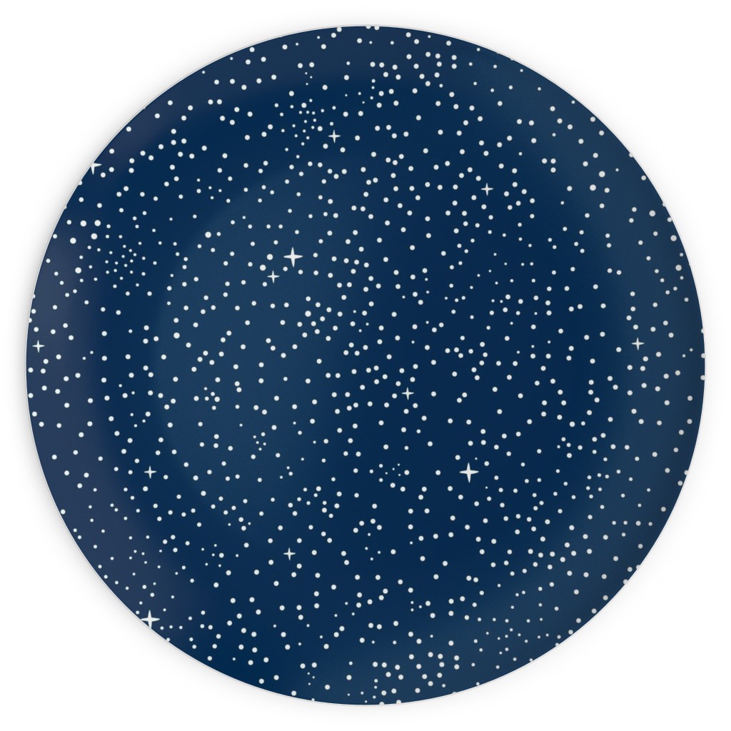 Tiny Stars in Space - Dark Blue Plates, 10x10, Blue, True Blue