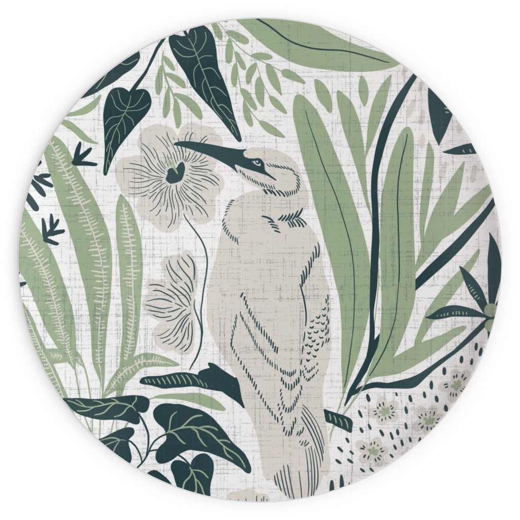 Tropical Hawaiian Dreams Plates, 10x10, Green, Smoke