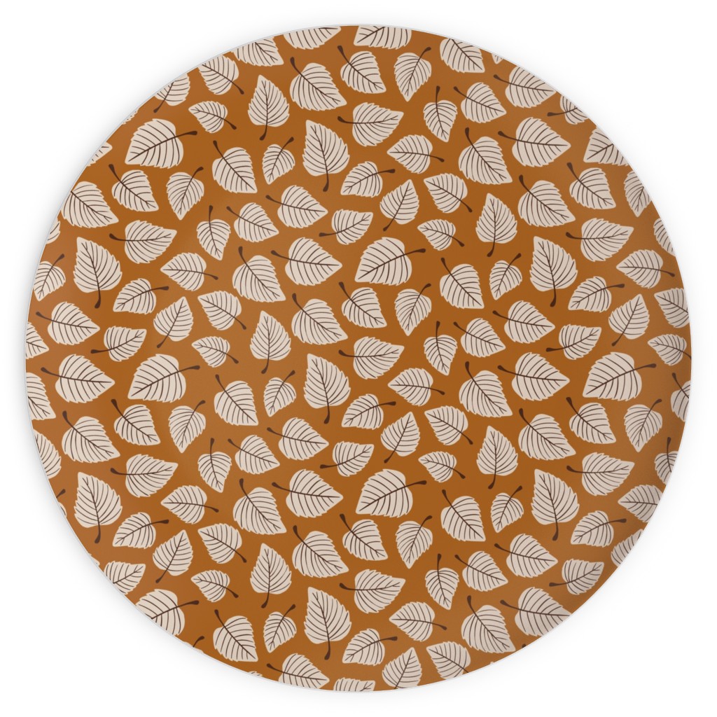 Falling Leaves - Terracotta Plates, 10x10, Orange