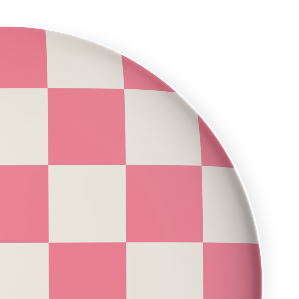 Checkered Pattern Pink Plates Shutterfly