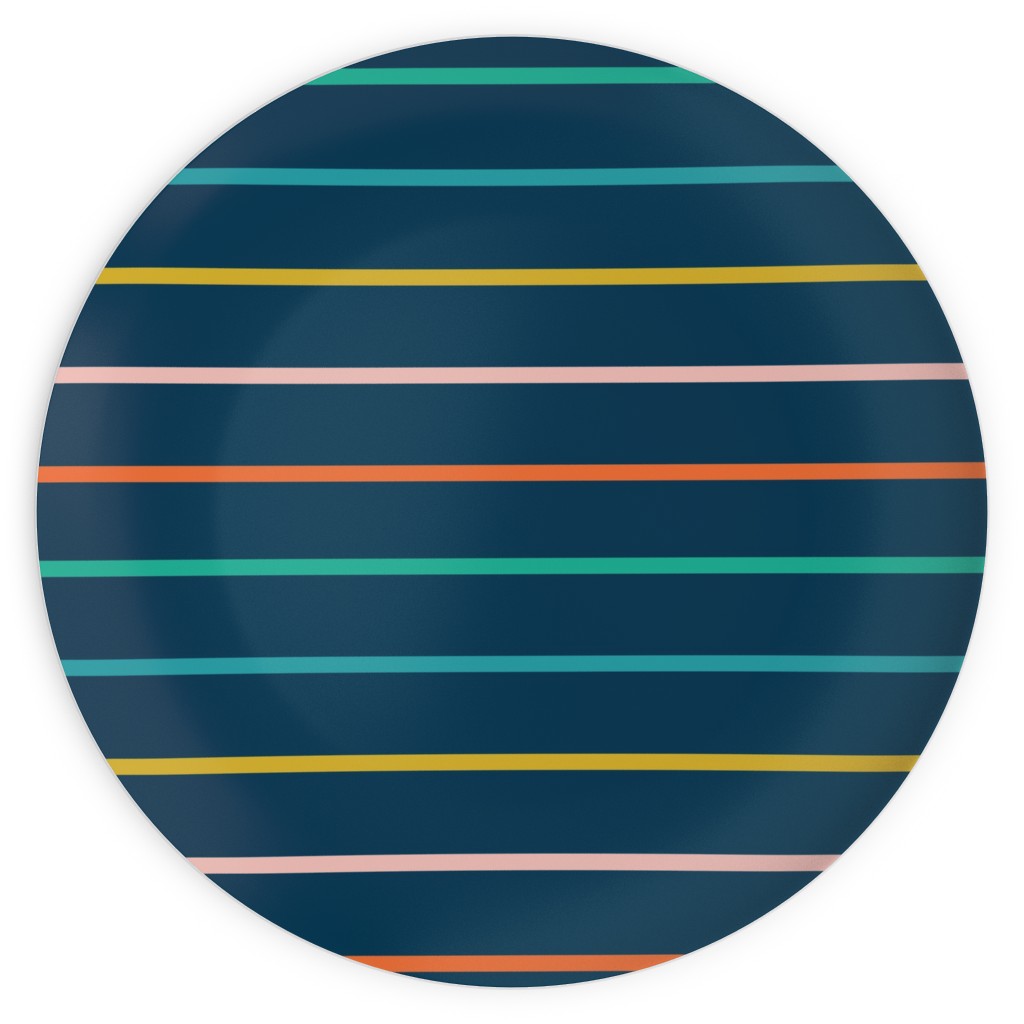 Summer Stripe - Dark Plates, 10x10, Multicolor