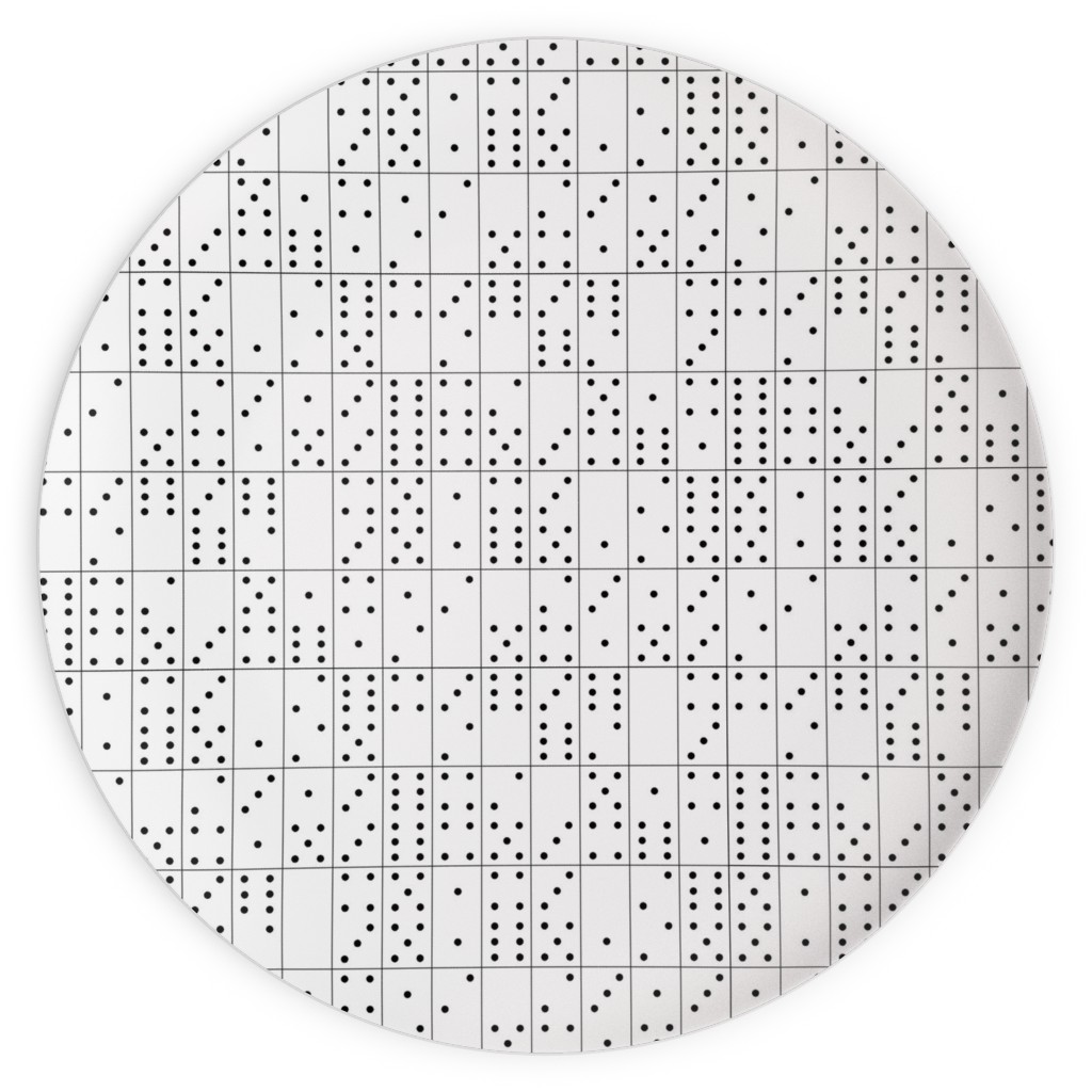 Domino Universe - Black and White Plates, 10x10, White
