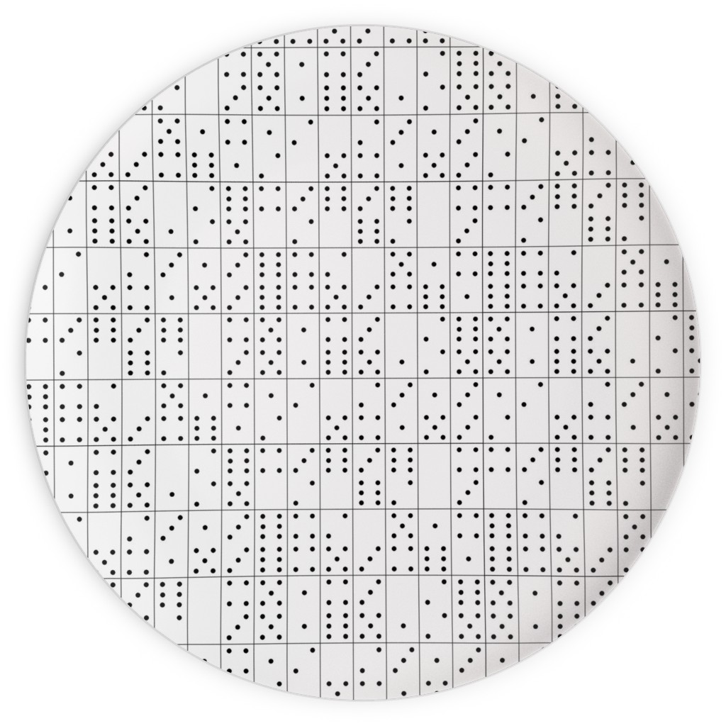 Domino Universe - Black and White Plates, 10x10, White, White