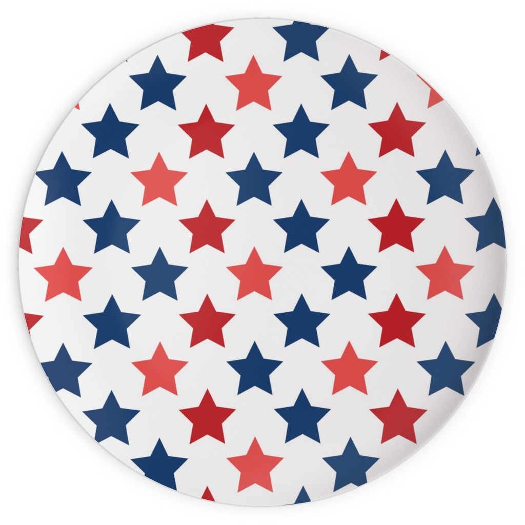 American Stars Plates, 10x10, Multicolor