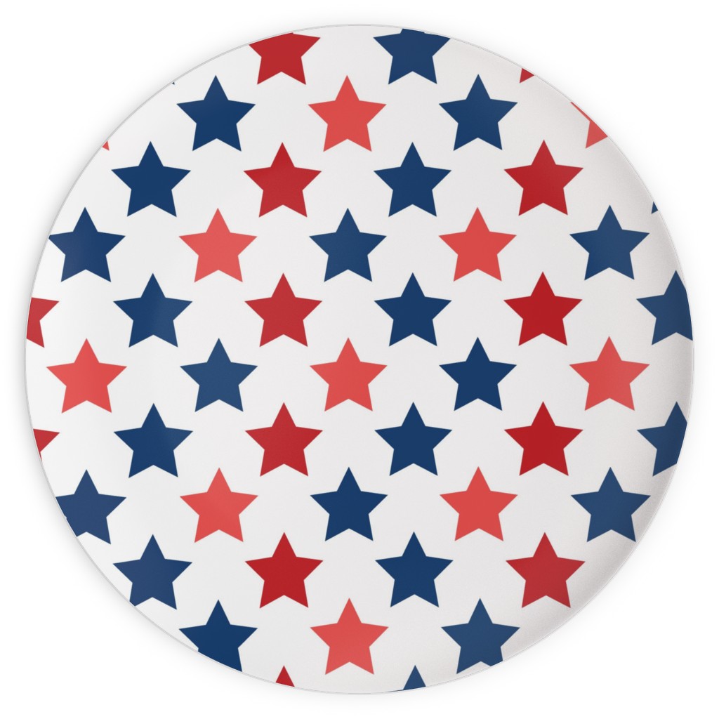 American Stars Plates, 10x10, Multicolor