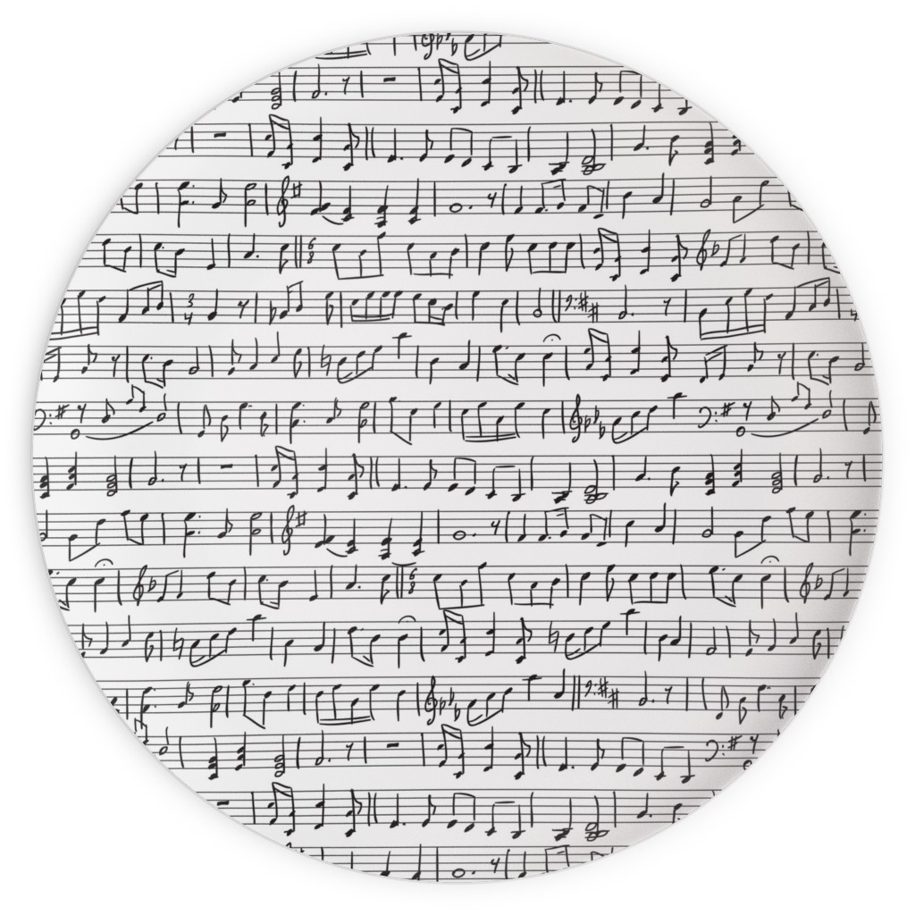 Music - Favorite Subject Plates, 10x10, Black, Black