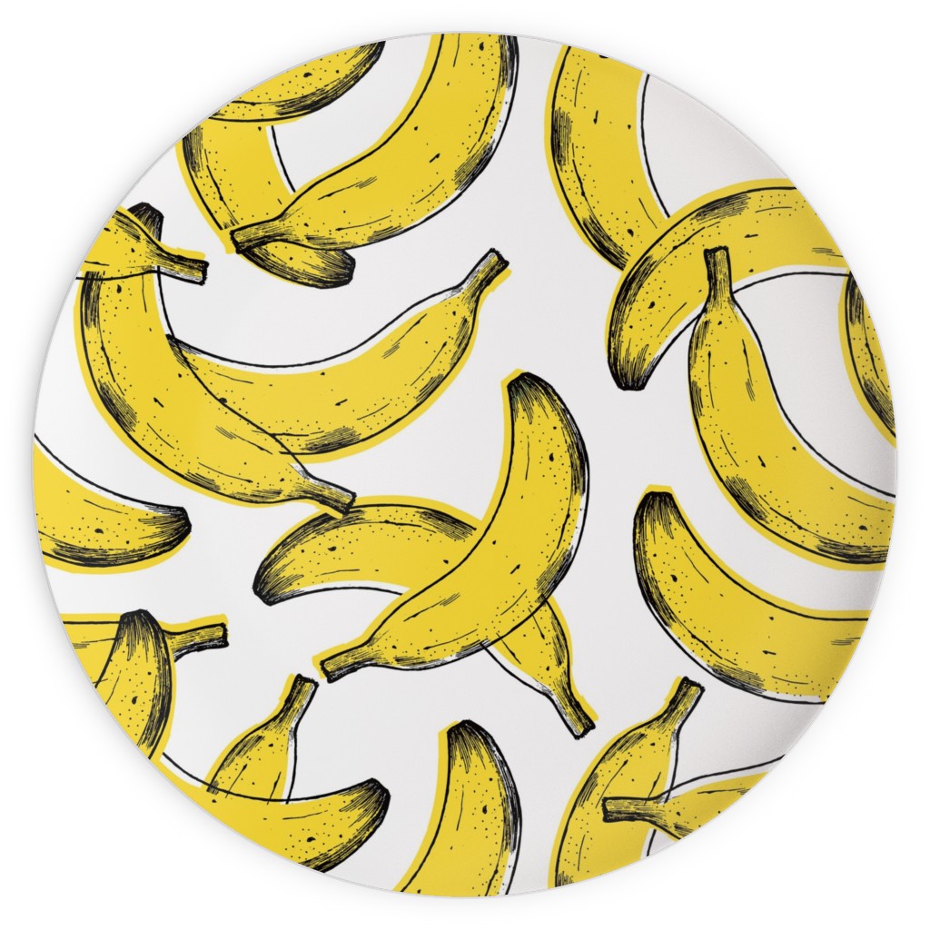Banana Plates, 10x10, Yellow