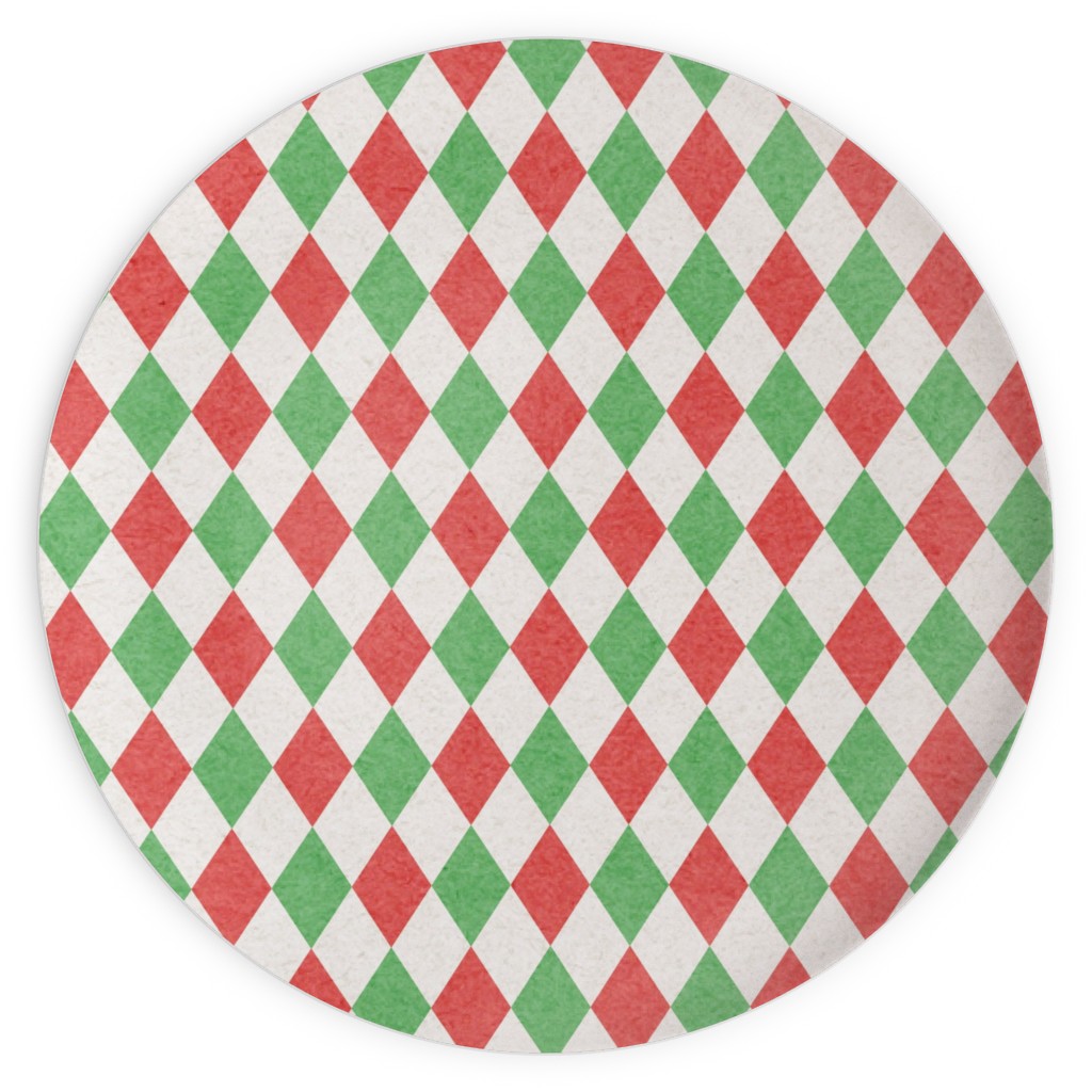 Christmas Diamonds Plates, 10x10, Multicolor