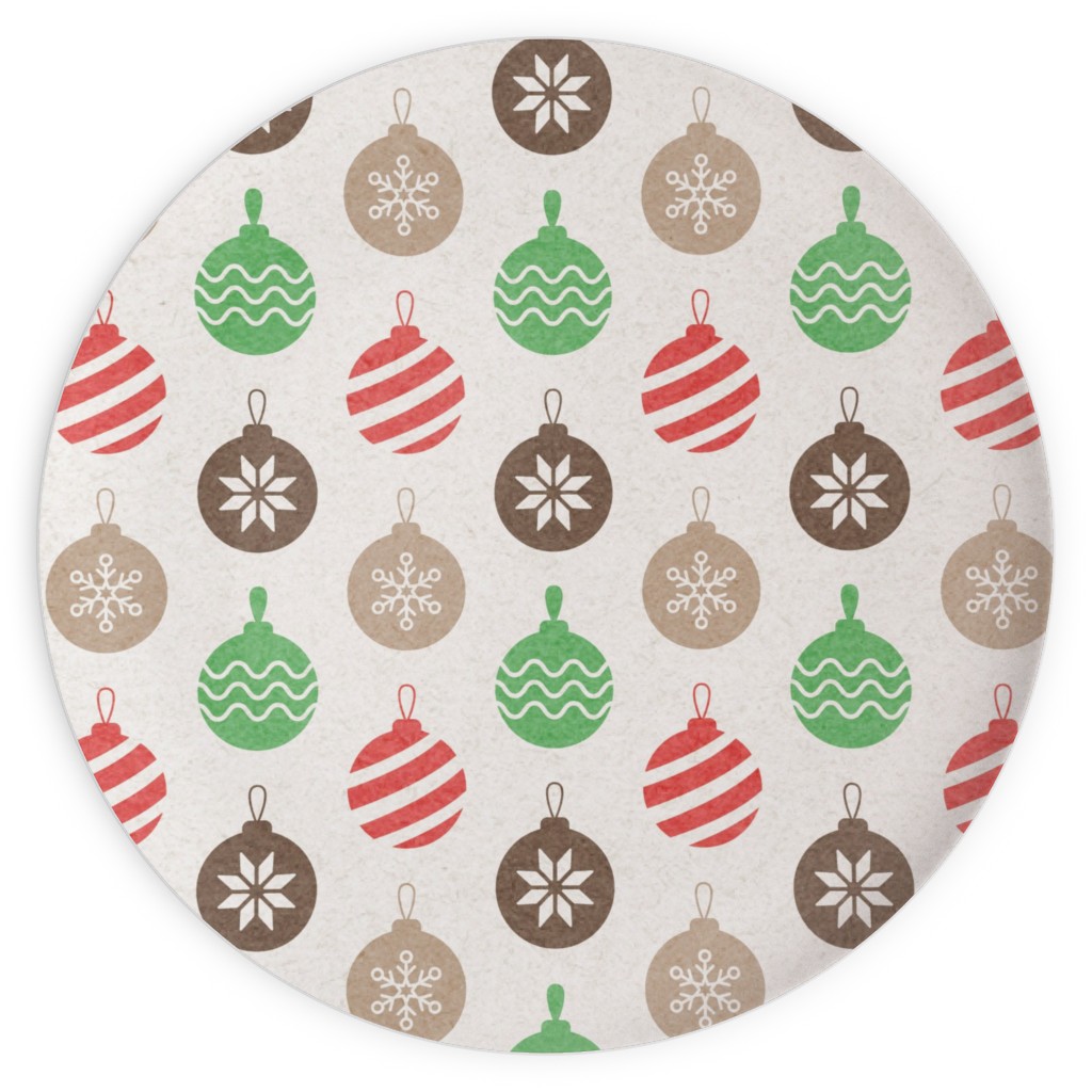 Christmas Ornaments Plates, 10x10, Multicolor