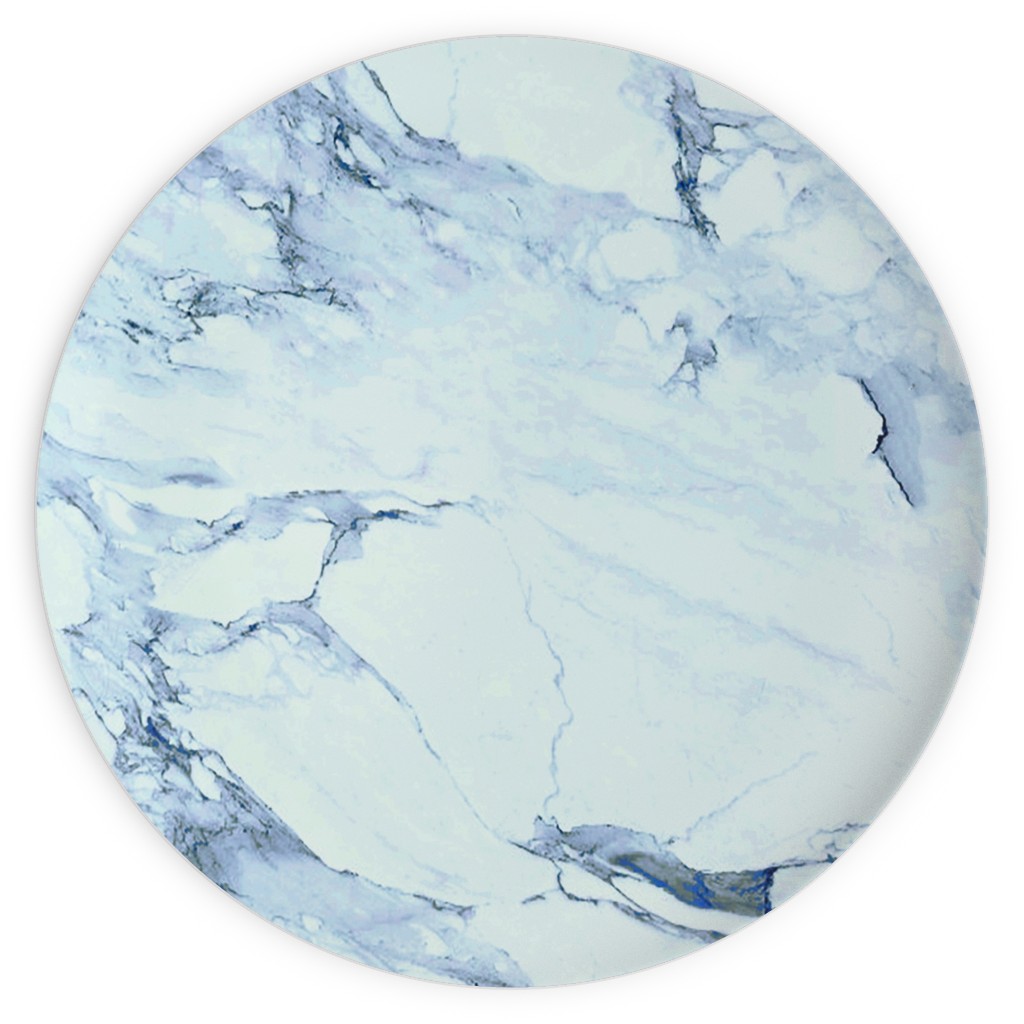 Marble - Blue Plates, 10x10, Blue