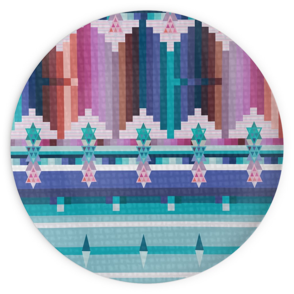 Kilim With Kindness - Multi Plates, 10x10, Multicolor