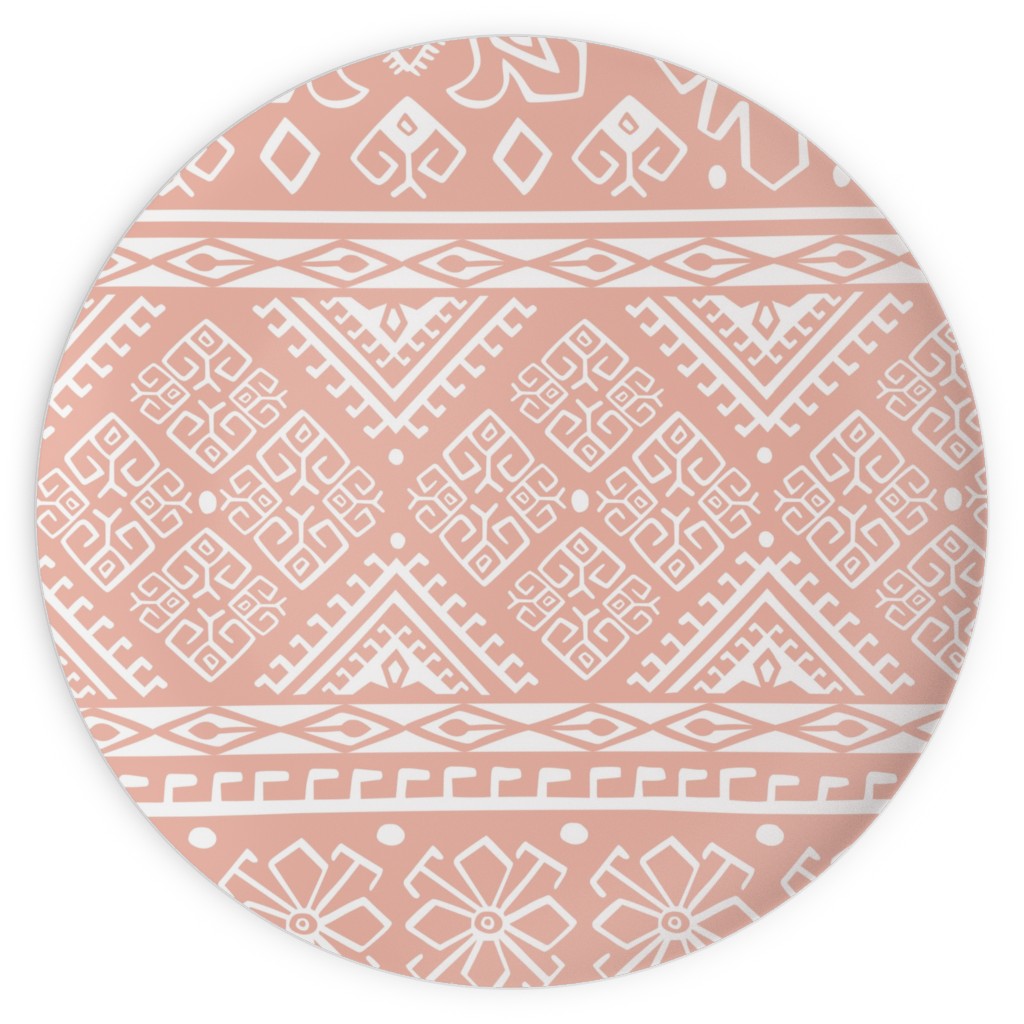 Grand Bazaar - Blush Pink Plates, 10x10, Pink