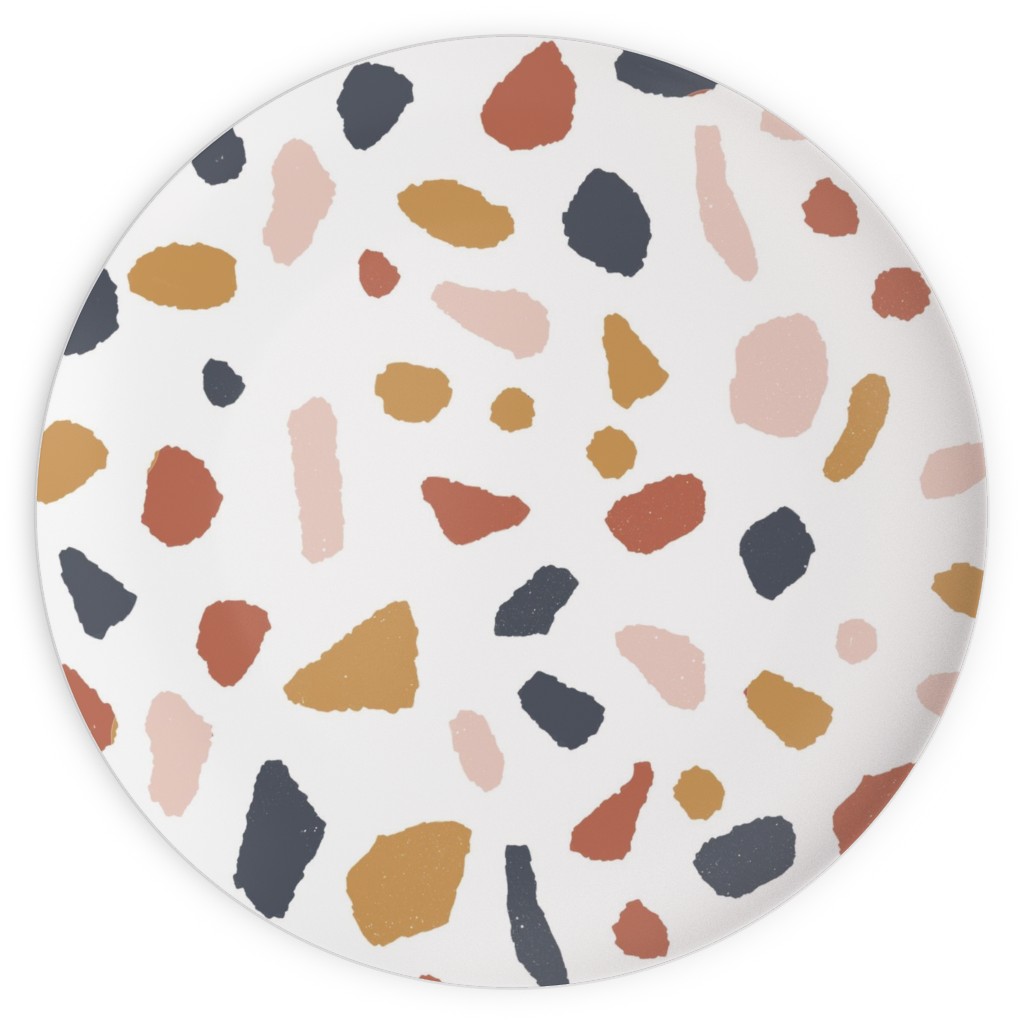 Terrazzo Tile - Neutral Plates, 10x10, Beige, Pearl