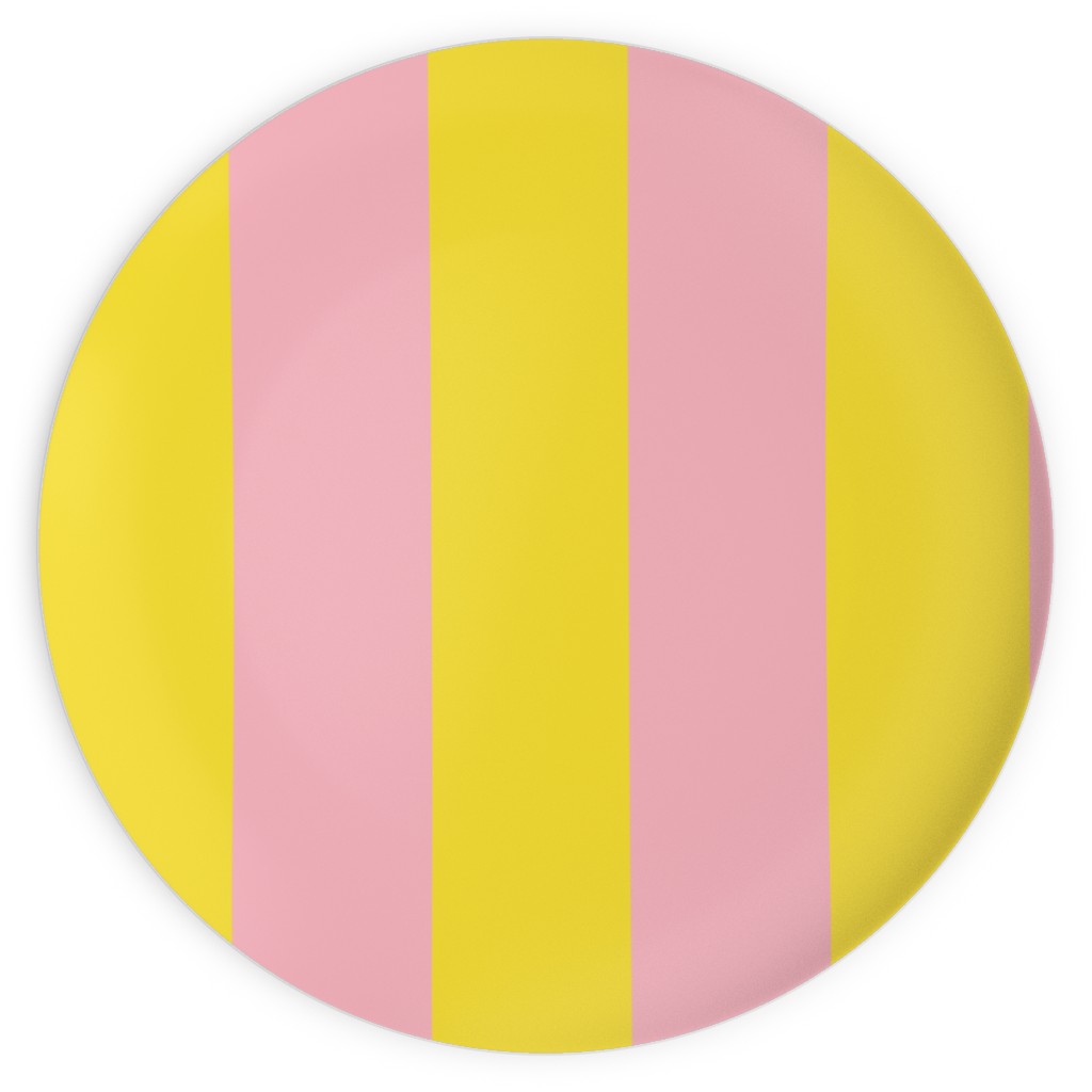 Vertical Stripes Plates, 10x10, Pink