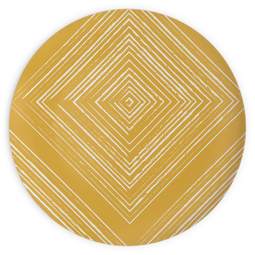 Modern Farmhouse - Mustard Plates, 10x10, Yellow
