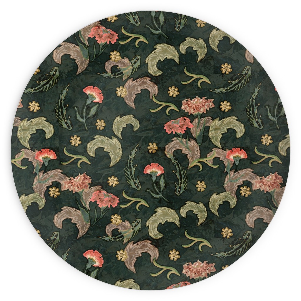 Victorian Floral - Enchanted Forest Plates, 10x10, Green