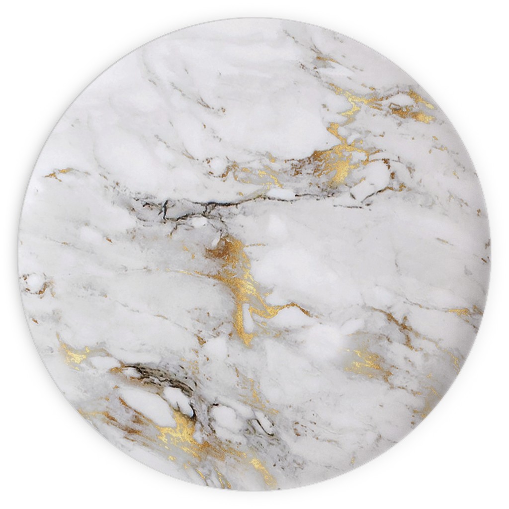 Gilded Marble - Gray Plates, 10x10, Gray