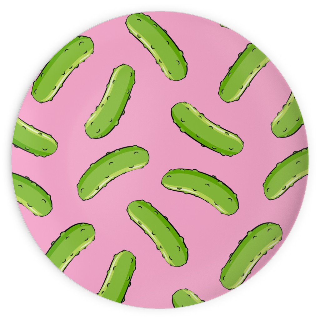 Pickles - Pink Plates, 10x10, Pink