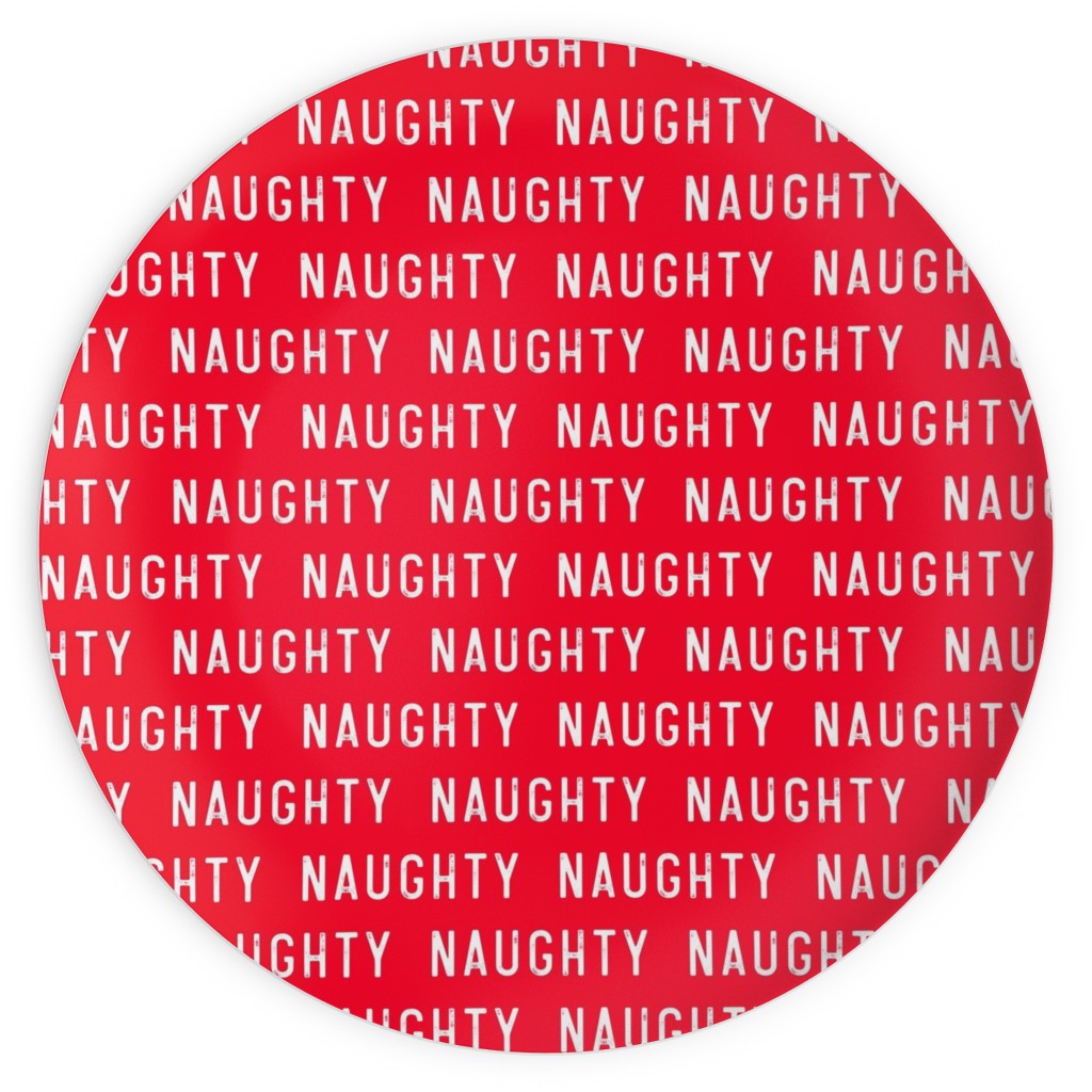 Naughty - Red Plates, 10x10, Red