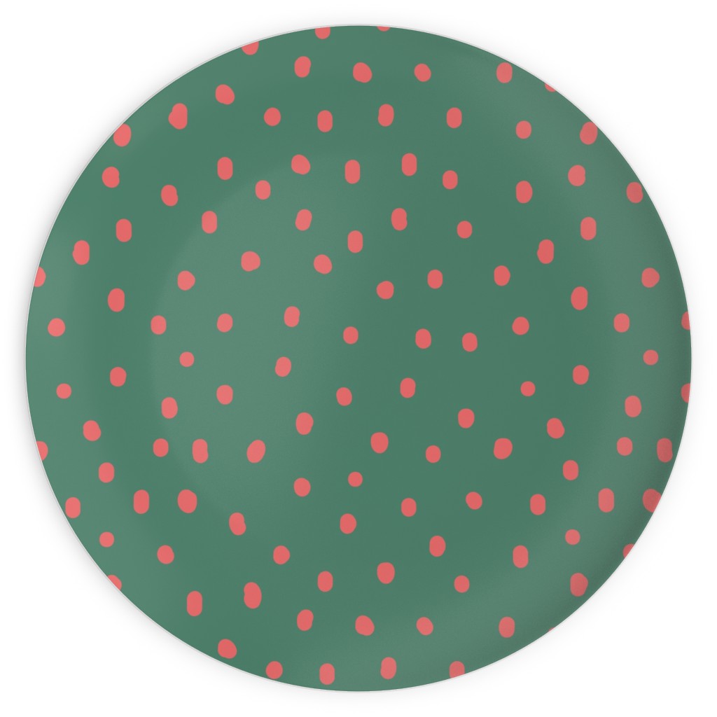 It's Snowing Plates, 10x10, Green, Fern