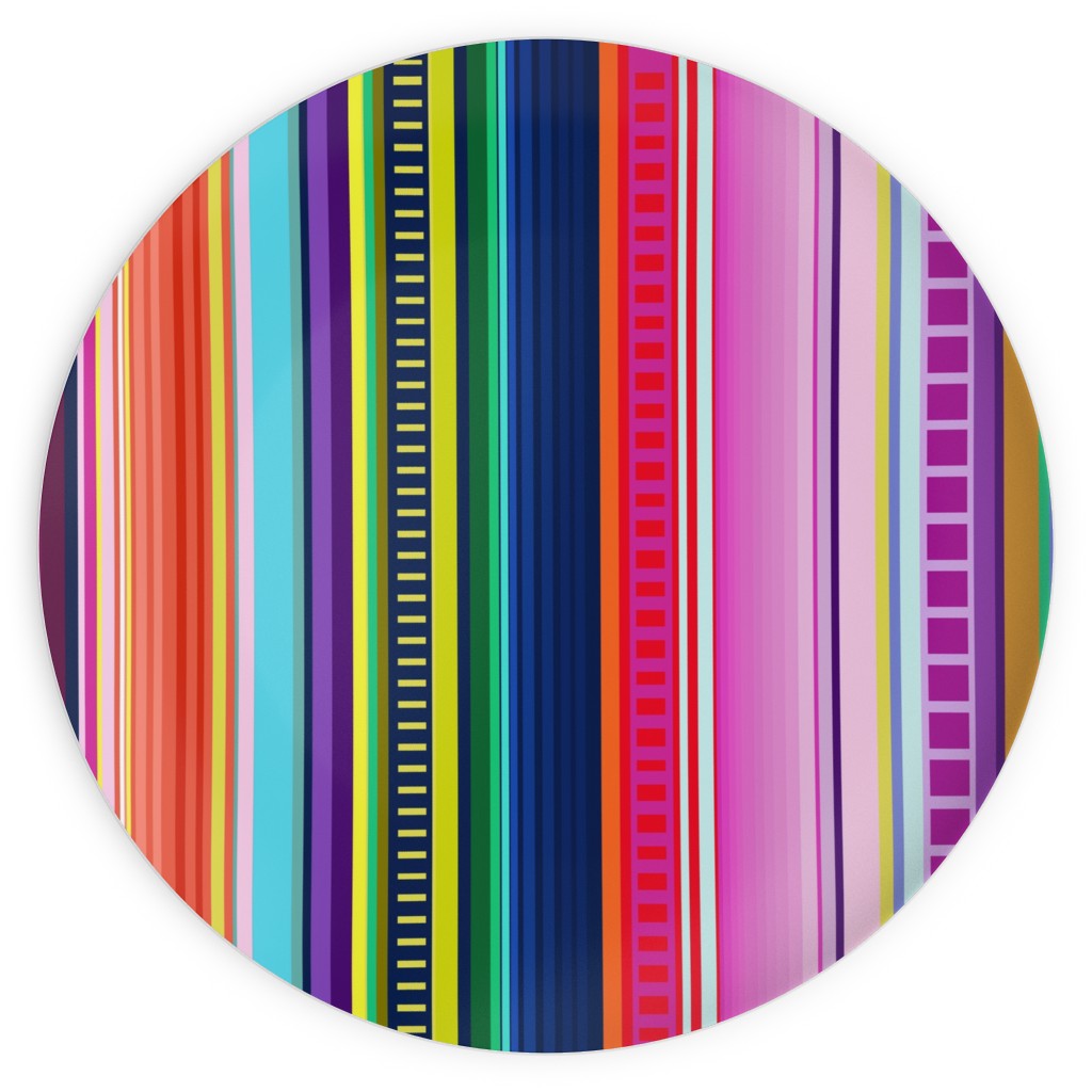 Mexican Serape - Multi Plates, 10x10, Multicolor