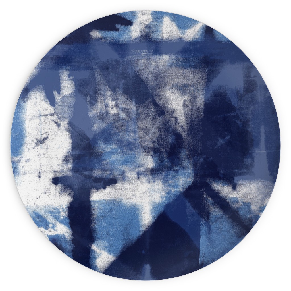 Shibori - Indigo Plates, 10x10, Blue