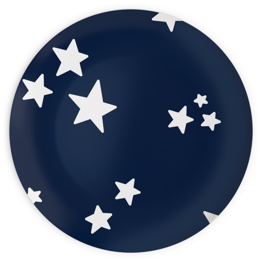 Stars Plates, 10x10, Blue, Silhouette
