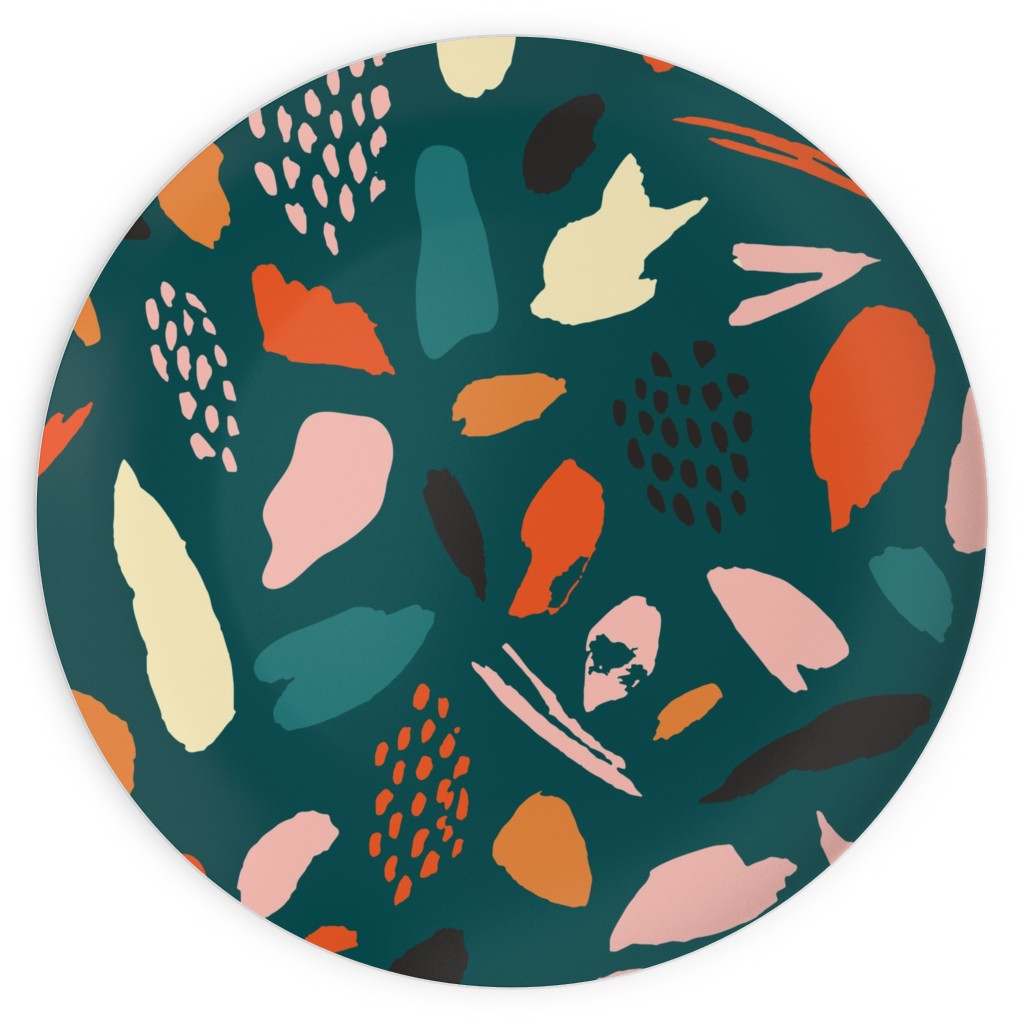 Splashes Pattern - Green Plates, 10x10, Multicolor