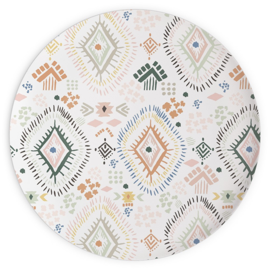 Modern Aztec - Multi Plates, 10x10, Multicolor